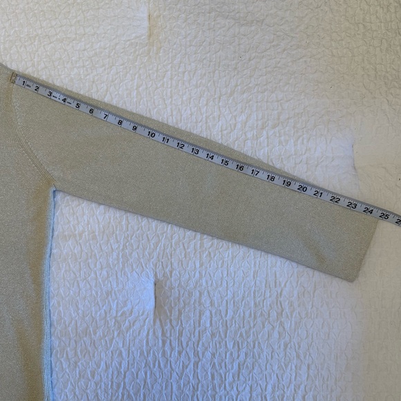 New York & Company Silver Shimmer V-Neck Sweater - Picture 7 of 9